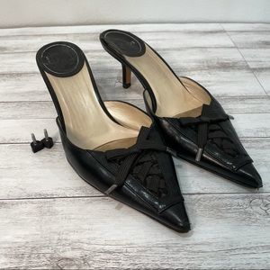 Dior | Vintage Pointed Toe Kitten Mules